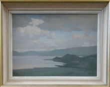 ATTRIBUTED TO DEREK HILL HRHA (1916 - 2000) oil on panel - view of Tory Island, County Donegal,