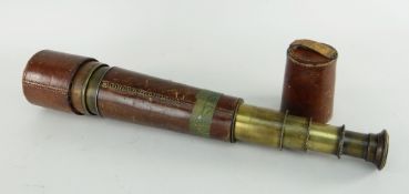 BRASS CASED FOUR-DRAW 2 1/4 INCH TELESCOPE 'The Target' by Aitchison & Co., London Condition report: