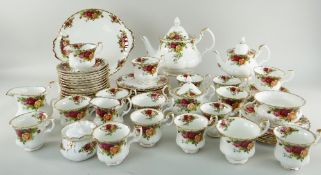 ROYAL ALBERT 'OLD COUNTRY ROSES' ASSORTED TEAWARES for six and ten place settings including tea