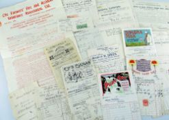 ASSORTED VINTAGE RETAIL RECEIPTS from North Wales merchants including Dorothea Slate Quarry,