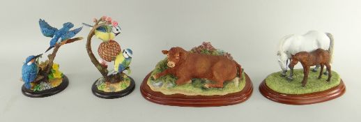BORDER FINE ARTS MODELS including A5272 'Limousin Bull Lying' ; A5055 'Connemara Mare and Foal' ;