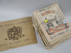 COLLECTION OF APPROX. FIFTY-TWO 1924 PUNCH MAGAZINES together with a copy of 'The Italian
