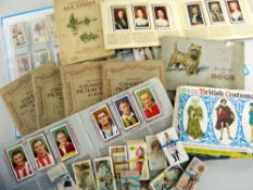 CIGARETTE CARDS & BROOKE BOND TEA CARDS, binder containing British Costume, History of Army uniforms