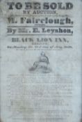 'TO BE SOLD BY AUCTION POSTER AT THE BLACK LION INN, CARDIFF', W.Bird, Duke Street, Cardiff