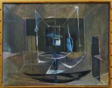JOHN HART (1921 - 1996) oil on canvas - interior, signed and dated '52, 71 x 91cms