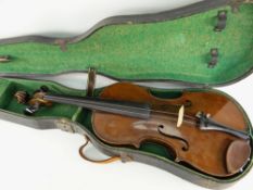 VIOLIN WITH TWO-PIECE BACK, IN CASE
