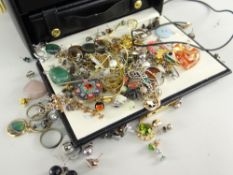 ASSORTED COSTUME & DRESS JEWELLERY to include mircro-mosaic brooch, earrings, rings, pendants,