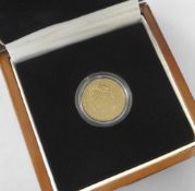 GEORGE IV GOLD FULL SOVEREIGN DATED 1821, LAUREATE HEAD LEFT in presentation box with Certificate