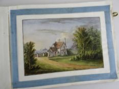 ALBUM OF 13 WATERCOLOURS ON RICE PAPER RELATING TO SINGLETON ABBEY SWANSEA, circa 1830s, unsigned