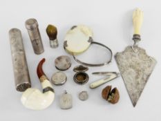 VARIOUS ARTEFACTS RELATING TO THE VIVIAN FAMILY OF SWANSEA including presentation silver and ivory