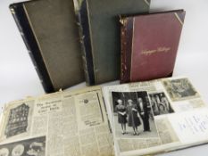 FIVE VIVIAN FAMILY SCRAP BOOKS CONTAINING NEWSPAPER CUTTINGS Victorian and later, mainly relating to