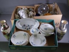 ORIENTAL & OTHER CHINA & GLASSWARE (three boxes)