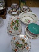 STAFFORDSHIRE TEAWARE in various patterns, Chinese finger bowl, Royal Cauldon ETC
