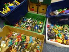 SPIDERMAN, HULK, Power Rangers and a large assortment of other plastic figures and similar items