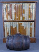 MINIATURE OAK BOOKCASE containing a 29 album set of classical poetical works by Robert Burns, Lord