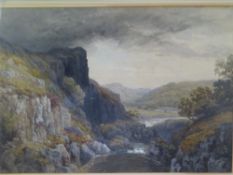 CHARLES PYNE watercolour - titled 'The Llydyr Valley', 37 x 53cms