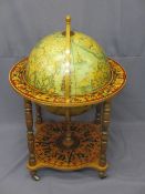 REPRODUCTION GLOBE DRINKS TROLLEY, 99cms H, 68cms diameter