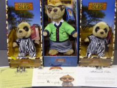 THREE YAKOV'S TOY SHOP MEERKATS boxed with certificates