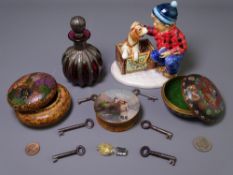 MIXED COLLECTABLES GROUP including a Goebel figurine by Norman Rockwell of a young boy with dog, a