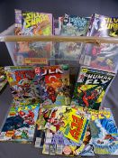 COMICS - BC, THE HUMAN FLY, JLA, Marvel 'The Silver Surfer', Captain America ETC, approximately