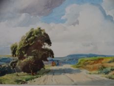 GRANGER SMITH watercolour titled 'The Hillside Road', 17 x 24.5cms