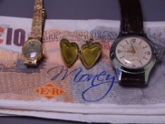 ROTARY 9CT GOLD LADY'S WRIST WATCH with integral strap, 15.7grms, a Neptune Service's stainless