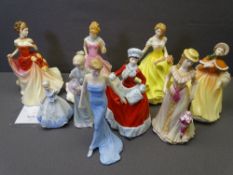 ROYAL DOULTON LADY FIGURINES titled 'Autumn Ball' HN5465 with certificate, 'Summer Ball' HN5464 with