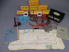 INTERESTING MIXED GROUP OF COLLECTABLES to include a cased Parker 75 ballpoint and fountain pen with