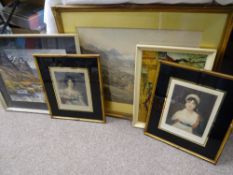 HAROLD SUTTON PALMER print 46 X 59 cms and E GREIG HALL HALL watercolour 36 x 50 cms