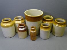 STONEWARE HONEY POTS ETC in various sizes