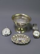 SILVER PIN DISH, gent's wrist watch, Smiths pocket watch ETC