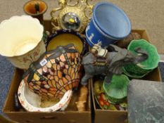 SYLVAC PLANTERS, Tiffany style wall shade, Staffordshire planters ETC