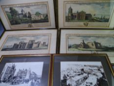 SAMUEL & NATHANIEL BUCK, four antique prints of Anglesey, dated 1742, 20 x 37cms, along with two