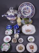 FAIENCE & OTHER POTTERY & PORCELAIN, a quantity including a large Boch Vieux Rhodes soup tureen