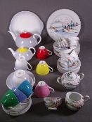 ADDERLEY ESTORIL & ORIENTAL GEISHA GIRL TEAWARE, the former being stylish and colourful, 23 pieces