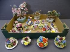 CERAMIC & OTHER ORNAMENTAL POSIES, a collection including Aynsley, Royal Adderley along with three