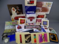 BANK NOTES, COINS, STAMPS COLLECTION - a mixed quantity to include Royal Mail Millennium collection,