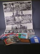 WWII GERMAN PROPAGANDA MAGAZINES, war related ephemera and one dozen war issue HB pencils, the