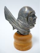 VINTAGE CAR MASCOT- PILOTE De COURSE/RACING DRIVER after Francois Pimienta, bears signature, circa