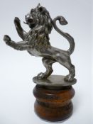 VINTAGE ADVERTISING CAR MASCOT-KING OF THE ROAD RAMPANT LION possibly for Joseph Lucas Ltd by Lawrie