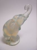 SABINO OPALESCENT GLASS CAR MASCOT- ELEPHANT medium format 11.25cms H, makers marks present.