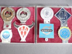 VINTAGE CAR BADGES X 8 to include AA Northern Territory, RAC Western Australia, Volvo owners and