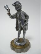 VINTAGE CAR MASCOT-TOWN CRIER accessory mascot circa 1930s, 15.5cms H.