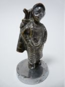 VINTAGE CAR MASCOT-GOLF CADDY plated nickel, 1920s,10cms H.