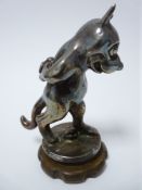VINTAGE CAR MASCOT-FELIX THE CAT by A E Lejeune, stamped AEL copyright, circa 1920, 10.5cms H.