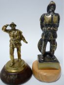 VINTAGE CAR MASCOT- LIFEBOAT MAN & ONE OTHER the former marked DESMO, 9.5cms H, the other being an