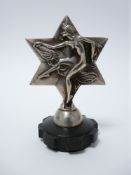 VINTAGE CAR MASCOT - STAR MOTOR Co female form within star motif, possibly Joseph Fray Ltd, circa