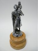 VINTAGE CAR MASCOT- St CHRISTOPHER possibly by A E Lejeune, 13cms H, circa 1930s.