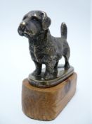 VINTAGE CAR MASCOT-SCOTTIE DOG sold by Aspreys, 7cms H, 10.5cms L.