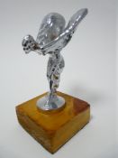 VINTAGE CAR MASCOT-SILVER SPIRIT ROLLS ROYCE Silver Shadow 1954-1965, 11cms H.